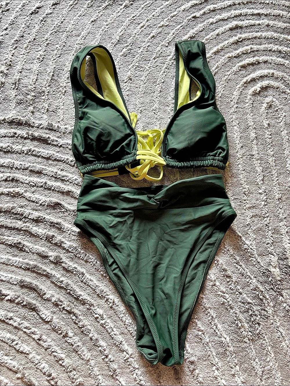 Aerie Green & Yellow Bikini Set